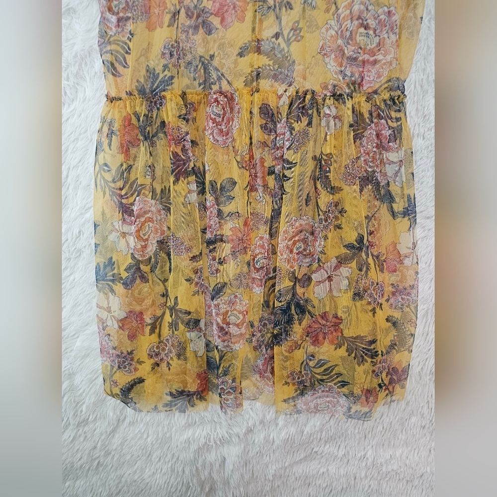 Cato Mustard Floral Sleeveless Tunic 26/28 Like New - Picture 11 of 11